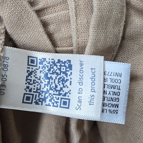 Universal Thread Beige Linen Rayon Skirt M - Picture 6 of 9